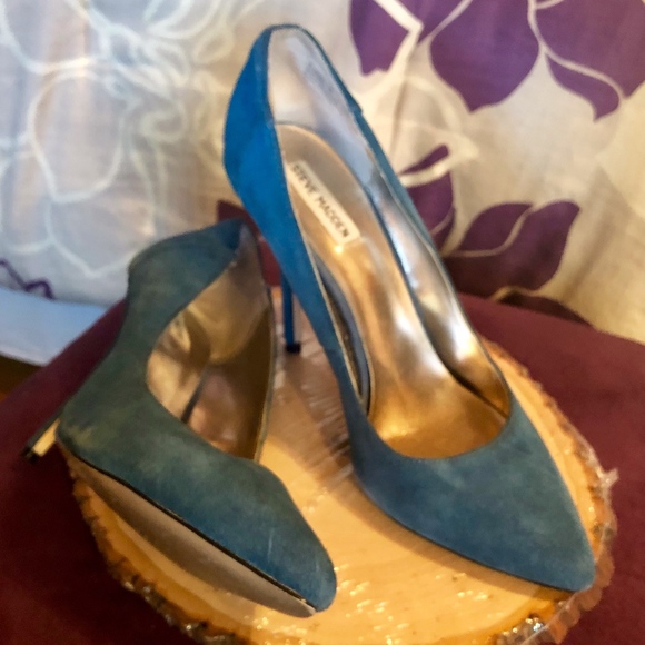 Steve Madden Carolina Blue Suede High Heels - Picture 3 of 8